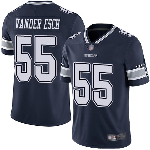 Men Dallas Cowboys Limited Navy Blue Leighton Vander Esch Home #55 Vapor Untouchable NFL Jersey
